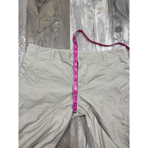 Columbia PFG Aruba Roll Up Pants Womens 12 Regular Tan Convertible Fishing - Picture 11 of 12